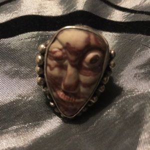 Beautiful Sterling Silver BeachGranite Ring size 7